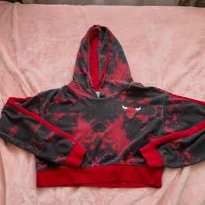 NBA Chicago Bulls Cropped Tie-Dye Hoodie
